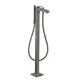 AXOR-HG-AXOR-Citterio-Einhebel-Wannenmischer-bodenstehend-mit-Hebelgriff-Rautenschliff-Brushed-Black-Chrome-39471340 gallery number 1